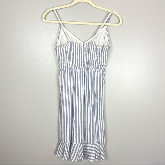 Sim & Sam Mini Summer Dress Blue and White Stripes Women’s size S\ - Picture 9 of 12
